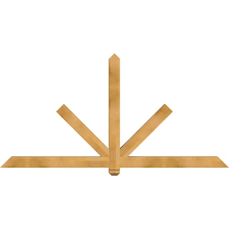 Ekena Millwork Kennewick Rough Sawn Timber Gable Bracket, Western Red Cedar, 84"W x 42"H x 4"D x 4"F, 12/12 Pitch GBW084X42X0404KEN00RWR